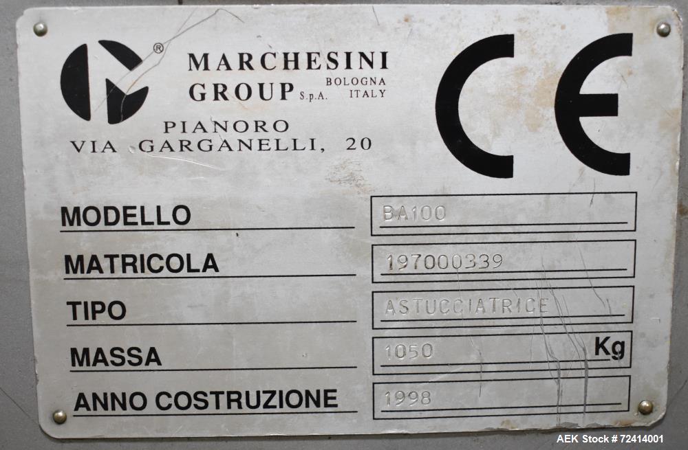 Pre-Owned Marchesini Model BA 100 Intermittent Motion Cartoner for Sale